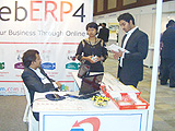 WebCRM4 & CloudERP4 booth at IndiaSoft 2012 in HICC